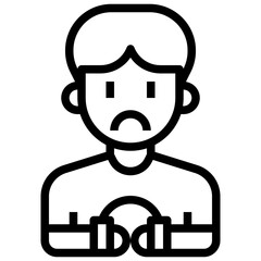 ARREST line icon,linear,outline,graphic,illustration