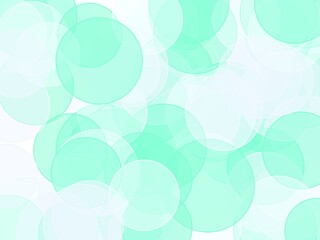 Abstract green blue circles with white background