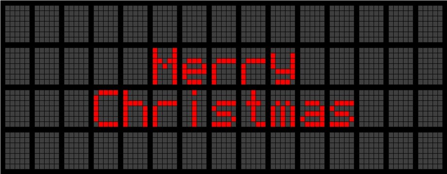 Merry Christmas On Dot Matrix Display