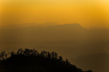 Sunset at Chiangmai, Thailand. Picture for background