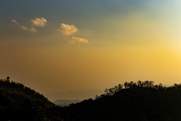 Sunset at Chiangmai, Thailand. Picture for background