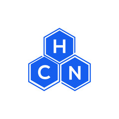 HCN letter logo design on black background. HCN  creative initials letter logo concept. HCN letter design.