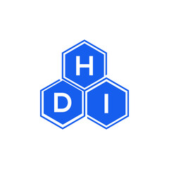 HDI letter logo design on black background. HDI creative initials letter logo concept. HDI letter design. 