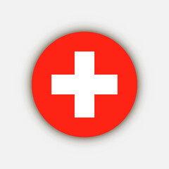 Country Switzerland. Switzerland flag. Vector illustration.