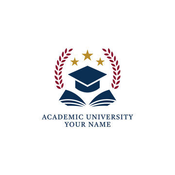 University, College Logo. Open book, Symbol of knowledge and education. University, Library and School logotype template. Vector illustration