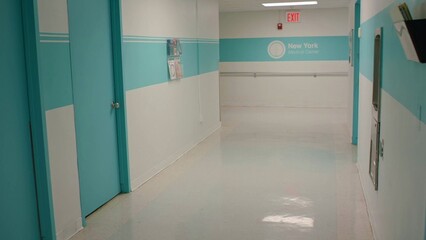 Fototapeta na wymiar hospital corridor in hospital