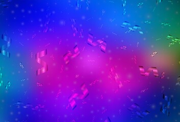 Dark Pink, Blue vector backdrop in holiday style.