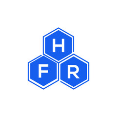 HFR letter logo design on black background. HFR  creative initials letter logo concept. HFR letter design.