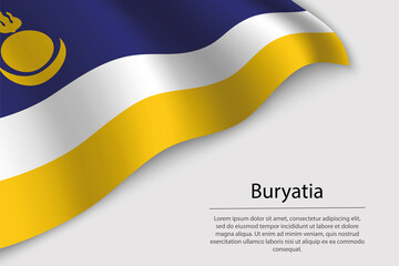 Wave flag of Buryatia is a region of Russia