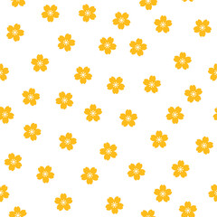 Yellow flowers on white background.