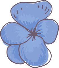 Cute Tender Flower Hand Drawn Illustration