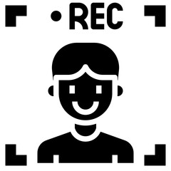 VIDEO RECORDING glyph icon,linear,outline,graphic,illustration