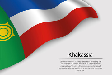 Wave flag of Khakassia is a region of Russia