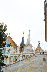 fisherman's bastion in Budapest Hungary vertical photo