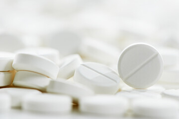 white round medicine tablet antibiotic pills