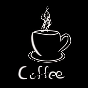 Vector illustration concept coffee circle logo