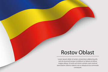 Wave flag of  Rostov Oblast is a region of Russia