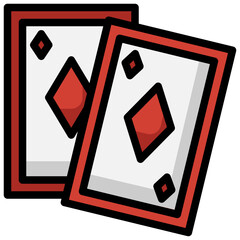 POKER CARDS filled outline icon,linear,outline,graphic,illustration