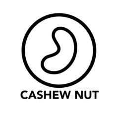 Fototapeta premium Round frame cashew nuts icon, one of the food allergy icons set