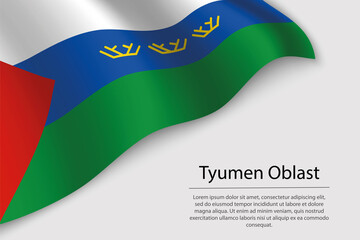 Wave flag of Tyumen Oblast is a region of Russia