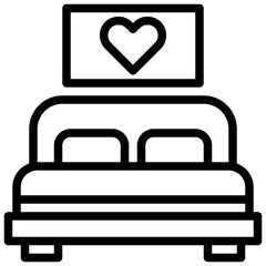 BED line icon,linear,,graphic,illustration