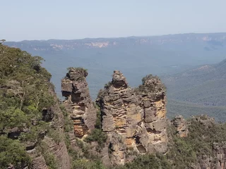 Cercles muraux Trois sœurs Les Trois Sœurs, Blue Mountains, Australie