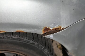 Rusty car part