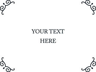 Vector horizontal frame border. Signboard or shop sign design