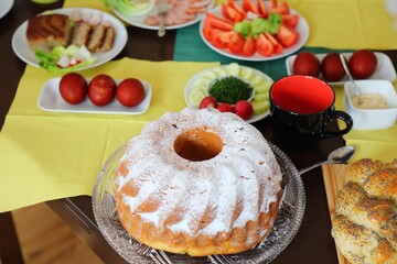 Babka cake on Easter in Poland