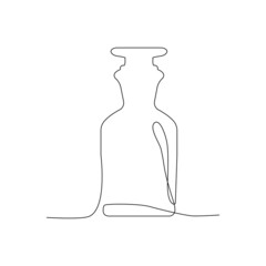 Line Drawing Art Bottle