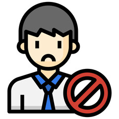 REJECTED filled outline icon,linear,outline,graphic,illustration