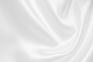 Abstract white fabric with soft wave texture background