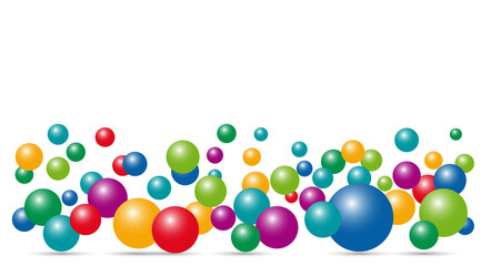 Vector balloon and colorful balls background with copy space. Play and party greeting.