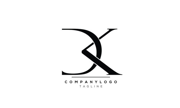 Alphabet letters Initials logo DK