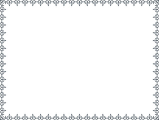 Vector background with border frame. Simple rectangular horizontal billboard, web banner, card, plaque, signboard, sticker or label