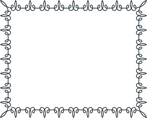 Vector background with border frame. Simple rectangular horizontal billboard, web banner, card, plaque, signboard, sticker or label