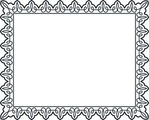 Vector background with border frame. Simple rectangular horizontal billboard, web banner, card, plaque, signboard, sticker or label