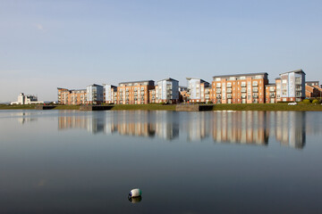 Dockland Apartment built on reclaimed industrial land next to the old docks - Wales