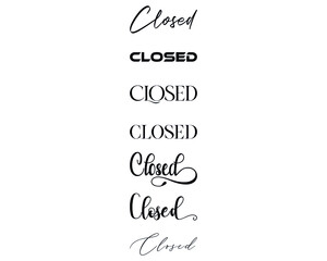 Closed in the 7 different creative lettering style
