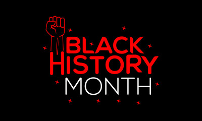 Hand drawn flat black history month.