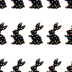 Easter seamless rabbit pattern for fabrics and textiles and packaging and Christmas gifts and kids