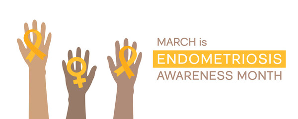 National Endometriosis Awareness Month march info graphic