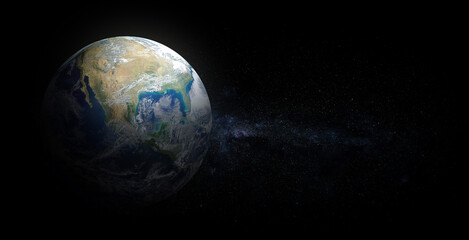 Planet Earth on space background. Elements of this image furnished by NASA.
