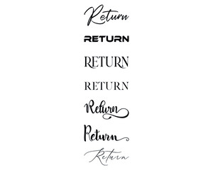 REturn in the 7 different creative lettering style

