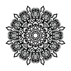 Hand drawn mandala. decoration in ethnic oriental  doodle ornament.