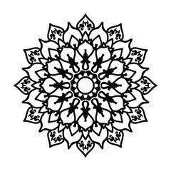 Hand drawn mandala. decoration in ethnic oriental  doodle ornament.