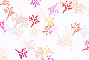 Light Multicolor vector elegant background with sakura.