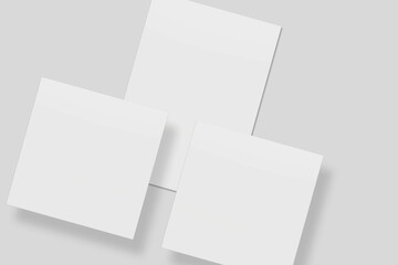Blank paper for mockup. 3D Render.	