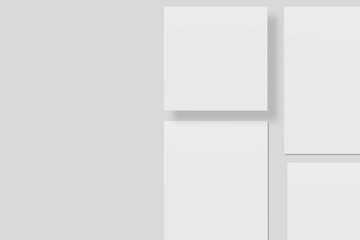 Blank paper for mockup. 3D Render.	