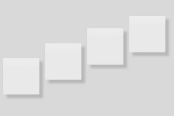 Blank paper for mockup. 3D Render.	